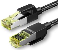 UGREEN NW150 opletený síťový kabel, Ethernet RJ45, Cat.7, F/FTP, 1m (černý) 028112