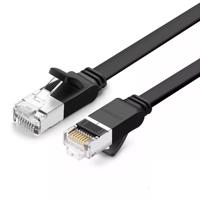 UGREEN plochý síťový kabel s kovovými zástrčkami, Ethernet RJ45, Cat.6, UTP, 0,5 m (černý) 021531