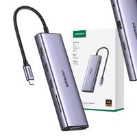 UGREEN Revodok CM498 10v1 USB na 3x USB-A 3.0, HDMI, VGA, RJ45, SD/TF, AUX3,5 mm, PD Převodník 054922