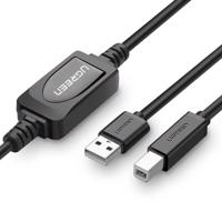 UGREEN US122 aktivní kabel k tiskárně USB 2.0 A-B, 10 m (černý) 022511