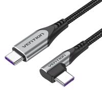 Úhlový kabel USB 2.0 Vention TAKHG C na C 5A 1,5 m (šedý)