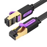 Vention ICABL RJ45 Ethernet 10Gbps UTP CAT7 plochý síťový kabel 10m černý