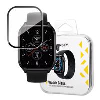 Wozinsky Full Glue Tvrzené sklo pro Xiaomi Amazfit GTS 4 9H Celoplošné tvrzené sklo s černým rámečkem 5907769320729