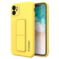 Wozinsky Kickstand Case silikonové pouzdro se stojánkem iPhone 12 mini žluté 5907769316920