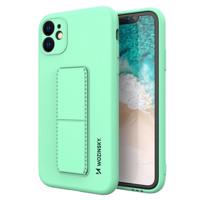 Wozinsky Kickstand Case silikonové pouzdro se stojánkem iPhone 12 Pro mátové barvy 5907769317071