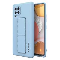 Wozinsky Kickstand Case silikonové pouzdro se stojánkem Samsung Galaxy A42 5G světle modré 5907769317309