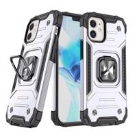 Wozinsky Ring Armor iPhone 14 pancéřové pouzdro magnetický držák kroužek stříbrný 5907769320347